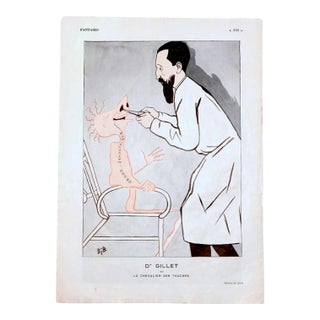 Georges Breitel "Dr. Gillet" Fantasio 1923 Magazine Print For Sale