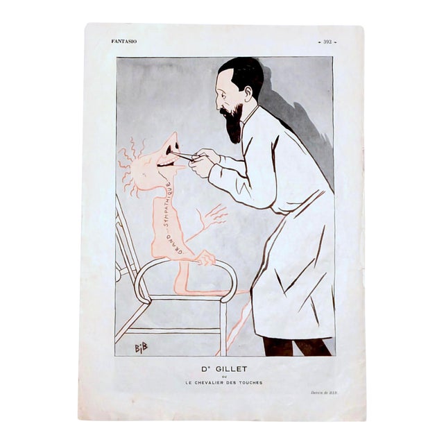 Georges Breitel "Dr. Gillet" Fantasio 1923 Magazine Print For Sale