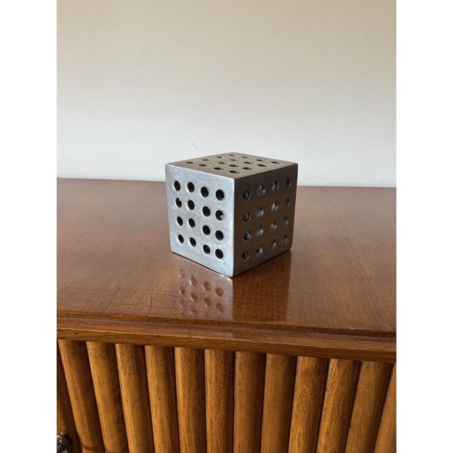 Space age Metal Dice attrib. to Danese Italy 1960s 11 × 11 × 11 cm Condition: excellent, no defects. This piece has an...