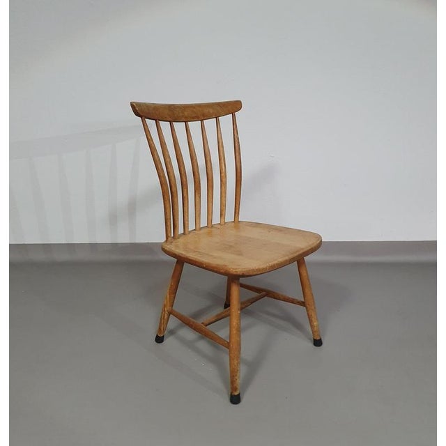 Scandinavian Birch Chairs from Åkerblom, Sweden, Set of 4 For Sale - Image 15 of 18