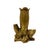 Art Deco VTG 7” Solid Brass Floral Bud Vase Art Nouveau Tulip Flower Figural Decor (A-3). For Sale - Image 3 of 7