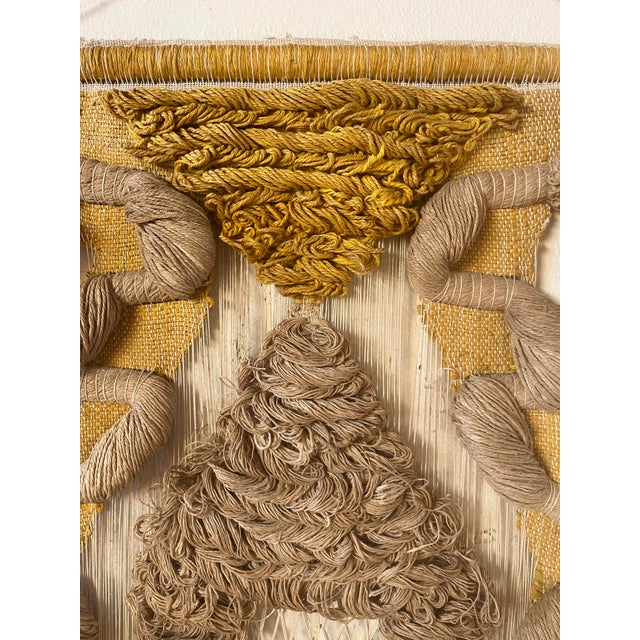 Don Freedman Fiber Wall Art Tapestry Sculpture Signed 1976 Original, 6 Feet Tall For Sale - Image 6 of 12
