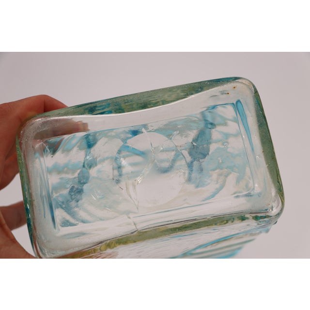 Transparent Large Glass Vase, Fulvio Bianconi, Murano, Italian For Sale - Image 8 of 10