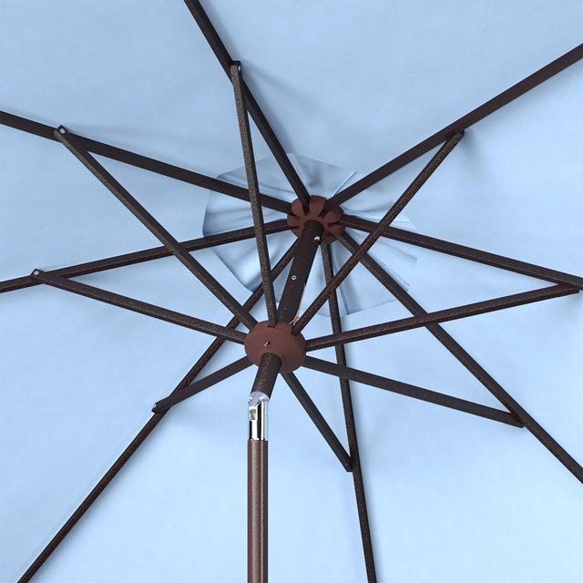 Modern Ortega 9 Ft Crank Umbrella, Baby Blue For Sale - Image 3 of 5