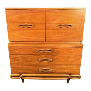 Mid 20th Century Mid-Century Modern Walnut Highboy Dresser