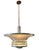 1930s Art Deco Machine Age Spun Aluminum 23" 3 Ring Pendant Light, 5 Available For Sale - Image 4 of 12