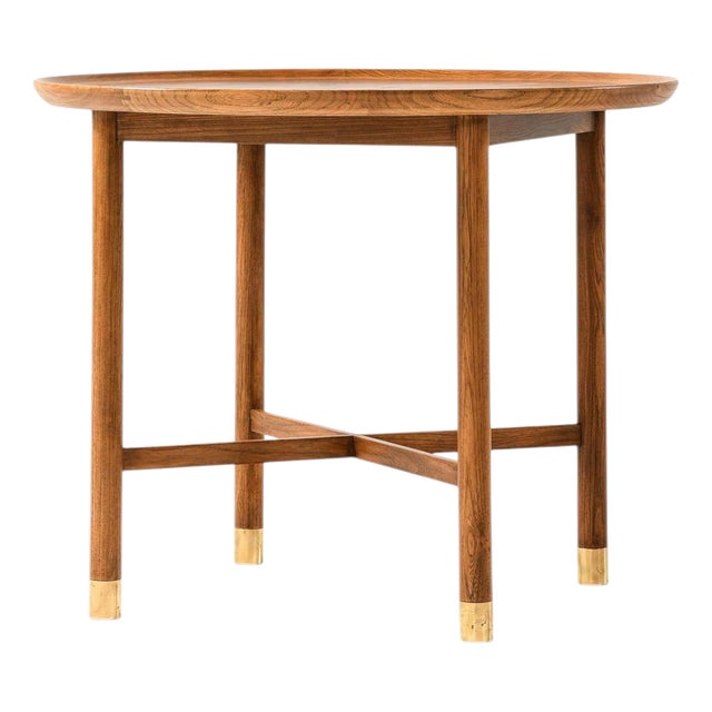 Vintage Coffee Table in Elm and Walnut by K. Thomsen for Mogens Lassen, 1940s For Sale
