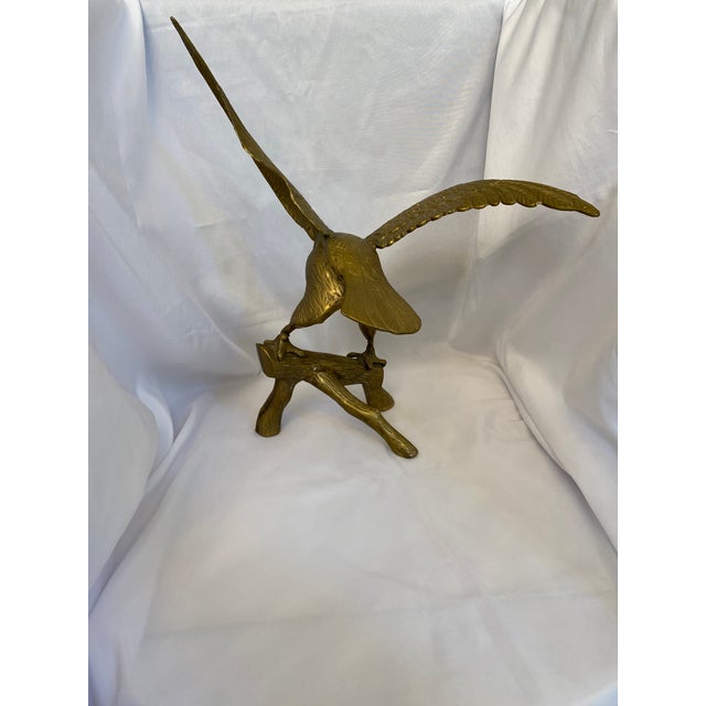 American Vintage Brass Eagle Statue, Mid-Century Americana Federal Style For Sale - Image 3 of 5