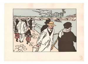 Charles Huard, Pêcheurs à la ligne, 1898, Lithograph
