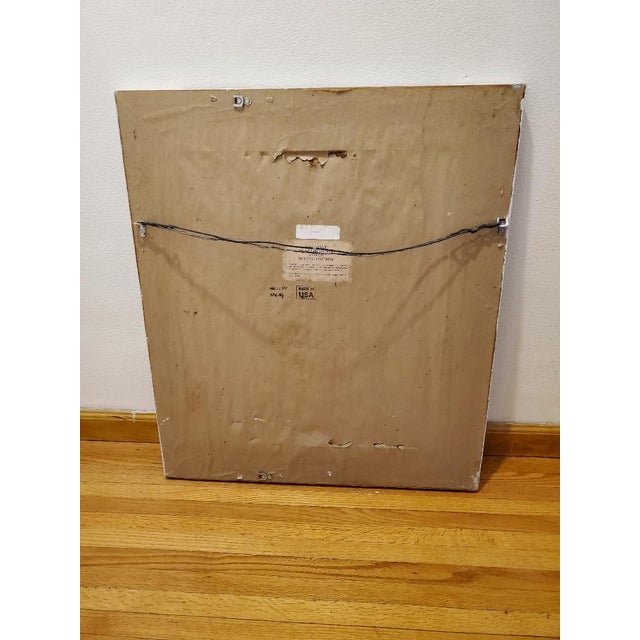 1990s Large Original Handcrafted Pearlescent Tile Mirror For Sale - Image 9 of 10