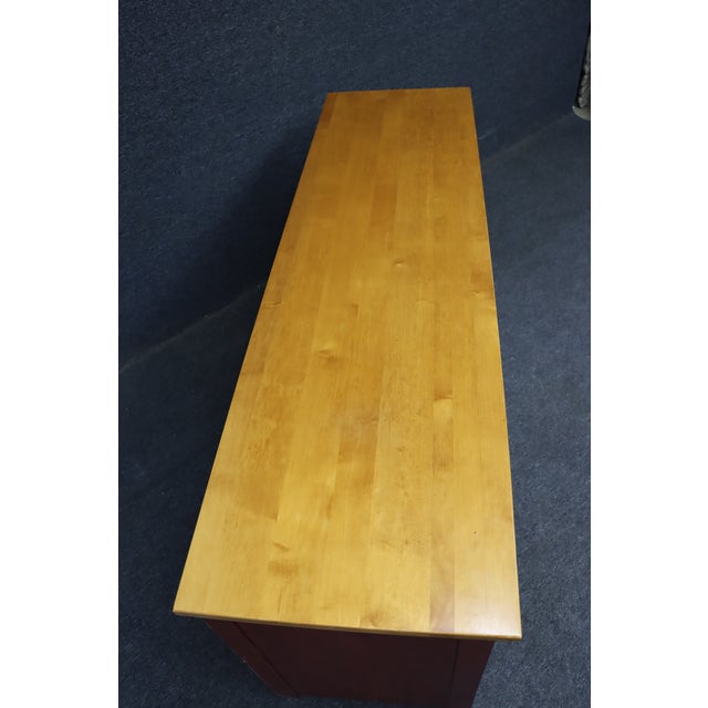 Ethan Allen “Country Colors” Painted Dresser With Maple Top For Sale - Image 11 of 14