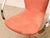 Metal Vintage 1970s Chrome Halo Swivel Armchair in Blush Velvet For Sale - Image 7 of 9