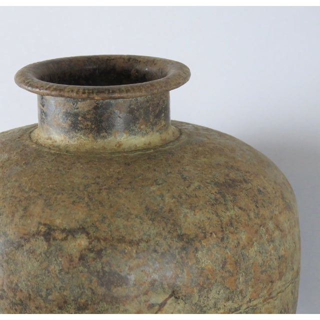 Antique Iron Water Vessel with Beautiful Patina. India, mid 19th century.