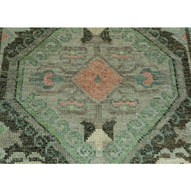 Turkish Turkish Oushak Rug 2'10" x 10'6" #20024 For Sale - Image 3 of 8
