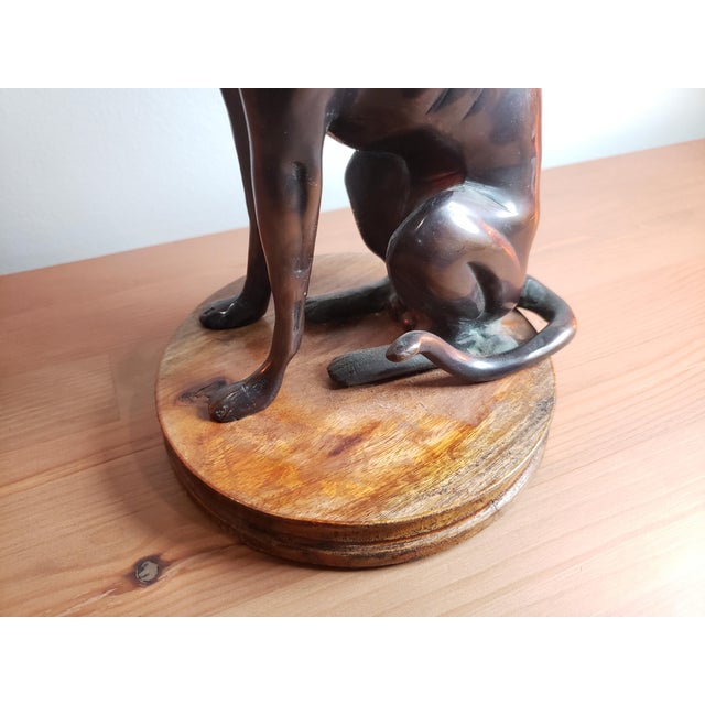 Mid 20th Century Art Deco Regency Italian Whippet Greyhound Bookend Statue For Sale - Image 6 of 6