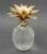 Contemporary Eichholtz Pineapple Form Brass & Crystal Sculpture For Sale - Image 3 of 8