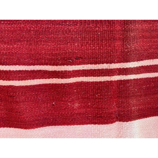 Vintage Moroccan flat-weave Kilim rug. Large size vintage Moroccan rug, handwoven by Berber women in Morocco for their own...