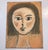 Gouache painting on cardboard of Parisian female and framed in vintage frame with glass ARTIST: Signed and dated on back...