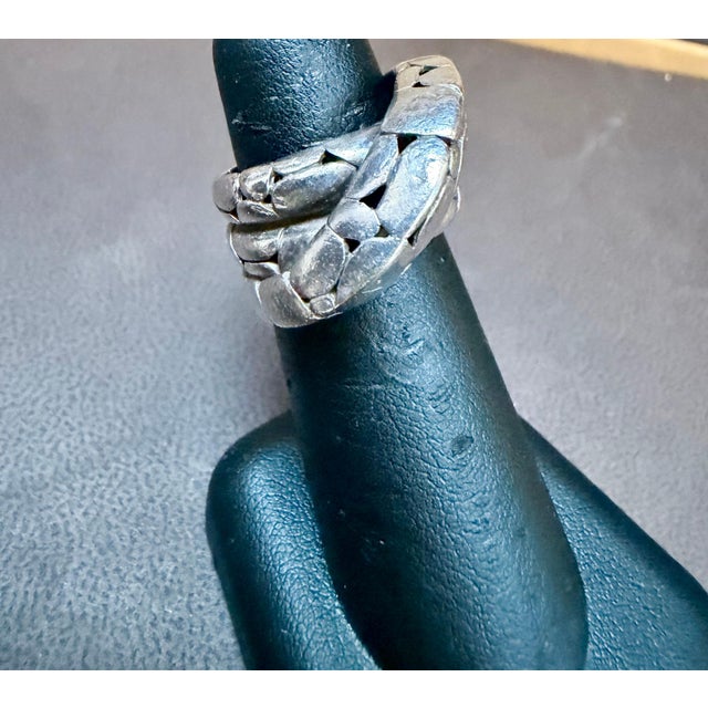 Estate Sterling Silver John Hardy Unisex Ring Size 6 For Sale - Image 4 of 8