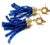 14k Yellow Gold Natural Ceylon Sapphire & Diamond Pavé Tassel Earrings 32 Ct, Pair For Sale In New York - Image 6 of 10