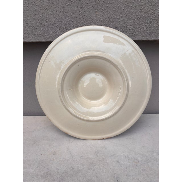 Longchamp 19th Century Majolica Oyster Plate Longchamp For Sale - Image 4 of 5