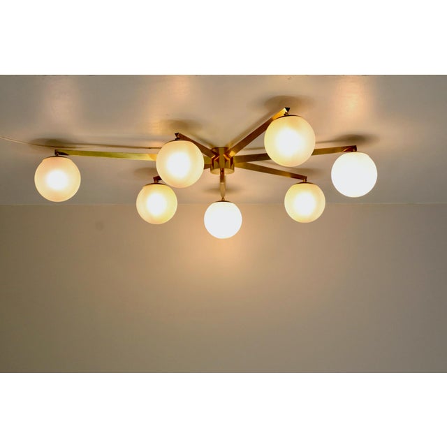 Stella Sette Lune Chandelier by Angelo Lelii for Arredoluce, Italy, 1960s For Sale - Image 14 of 16