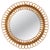 Mid-Century Round Rattan and Bamboo Wall Mirror in the style of Franco Albini, Italy, 1960s For Sale - Image 11 of 11