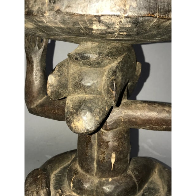 African Art Luba Female Caryatid Stool For Sale - Image 9 of 11
