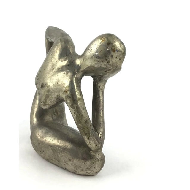 “Man in Mid Air” Modern Metal Artisanal Sculpture For Sale In Portland, ME - Image 6 of 12