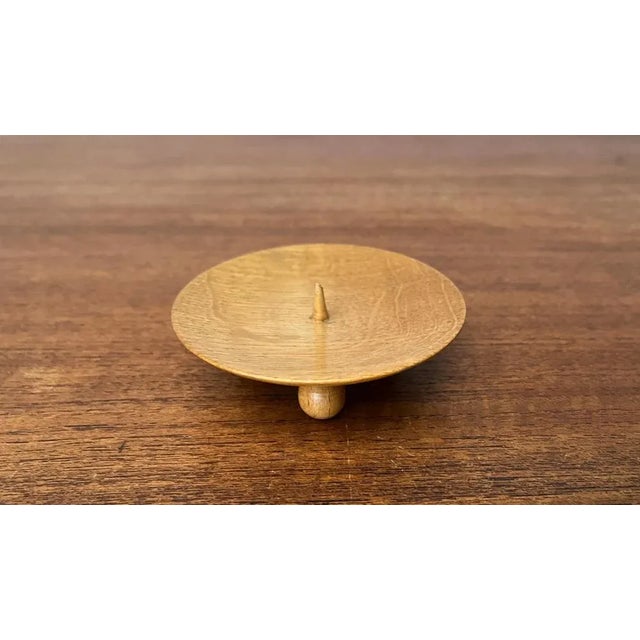 Small Mid-Century Wooden Candleholder, 1960s For Sale - Image 4 of 11