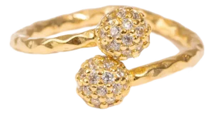 Radiant Majesty Diamond Adjustable Gold Cuff Ring, Size 8