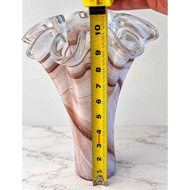 Bring the beauty of Italian glassmaking into your home with this **Vintage Murano Tammaro Home Italian Art Glass Vase**....