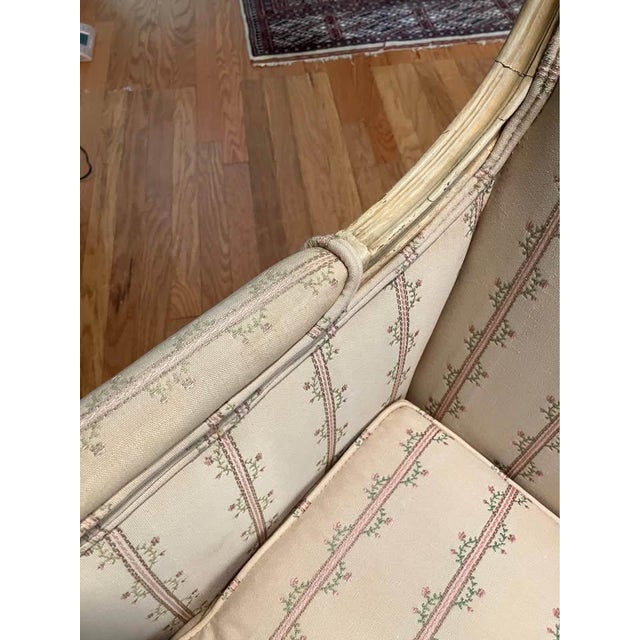 Early 20th Century Louis XVI Style Bergere Chair Floral Upholstery- Petite Sized For Sale - Image 4 of 6