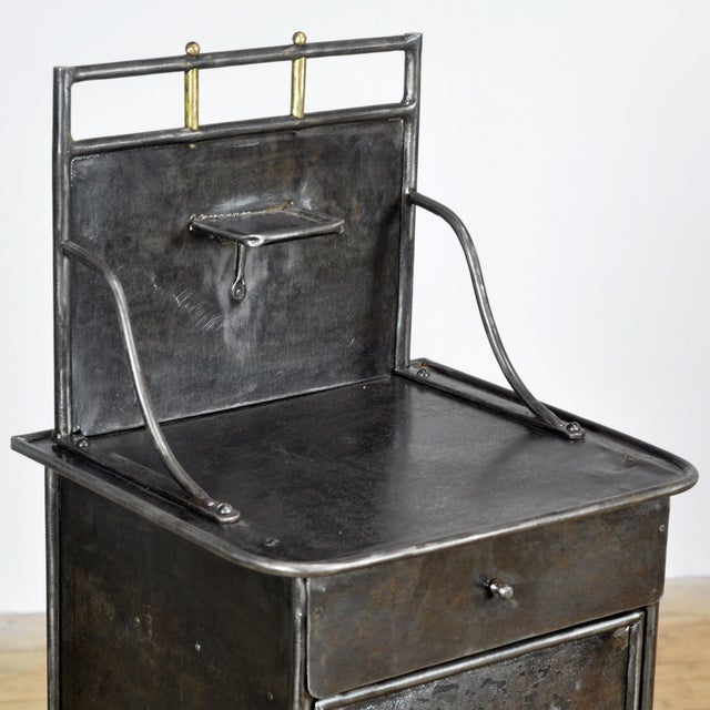 Metal Iron Bedside Cabinet, 1910s For Sale - Image 7 of 15