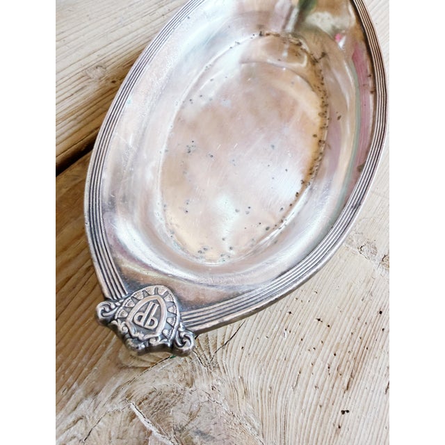 Mid-Century Modern 1942 Silver Plated Serving Basket From the Copley Plaza Hotel Boston For Sale - Image 3 of 7