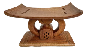 20th Century African Ashanti-Asante Teak Wooden Stool, 1970s