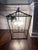 2010s Modern Black Iron Four-Light Lantern Pendant Chandelier With Chain Suspension For Sale - Image 5 of 6