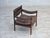 1970s, Danish design by Kristian Vedel. Armchair model "Modus". Original brown furniture leather and teak wood. Original...