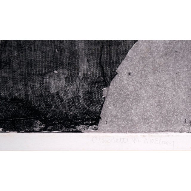 Crow and Man - Abstracted Etching in Ink on Paper by Claudette McElroy For Sale In Monterey, CA - Image 6 of 11