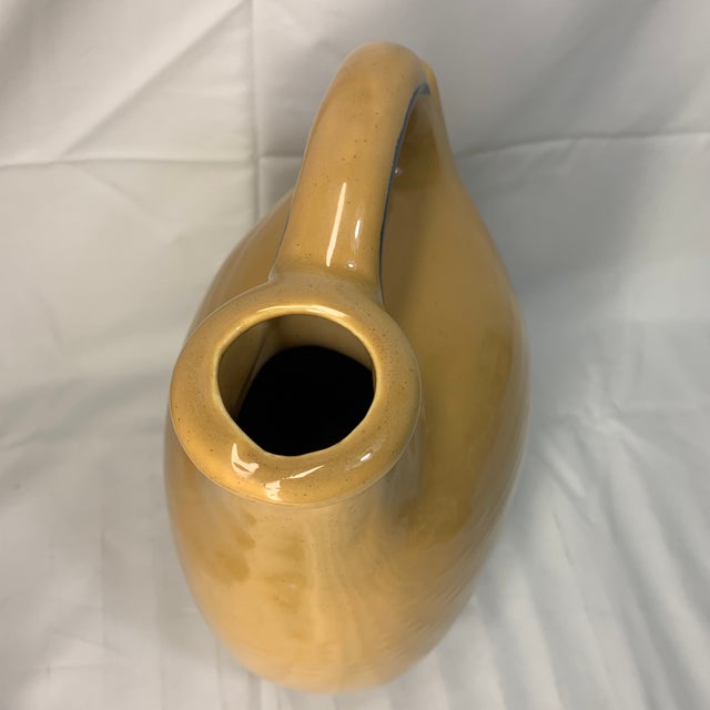 1960s Vintage Royal Haeger Potteries Mustard Yellow Jug For Sale - Image 5 of 6