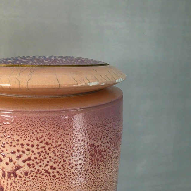 Monumental 25" Steven Forbes-deSoule Ceramic Lidded Urn Vase 1988 For Sale - Image 16 of 16