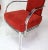 1960s 1960s Mid Century Modern Lucite and Red Upholstered Dining Set - 7 Pieces For Sale - Image 5 of 10