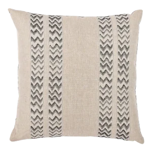 Schumacher Kudu Stripe 20" Pillow in Black
