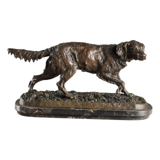 Hunting Dog Figurine in Bronze from Pierre Jules Mène For Sale