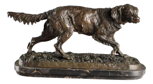 Hunting Dog Figurine in Bronze from Pierre Jules Mène