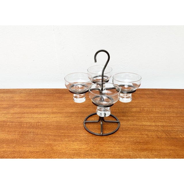 Gray Danish Metal and Glass Candleholder, 1960s For Sale - Image 8 of 18