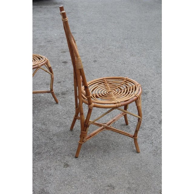 Bamboo Armchairs, 1950s, Set of 4 For Sale - Image 6 of 13