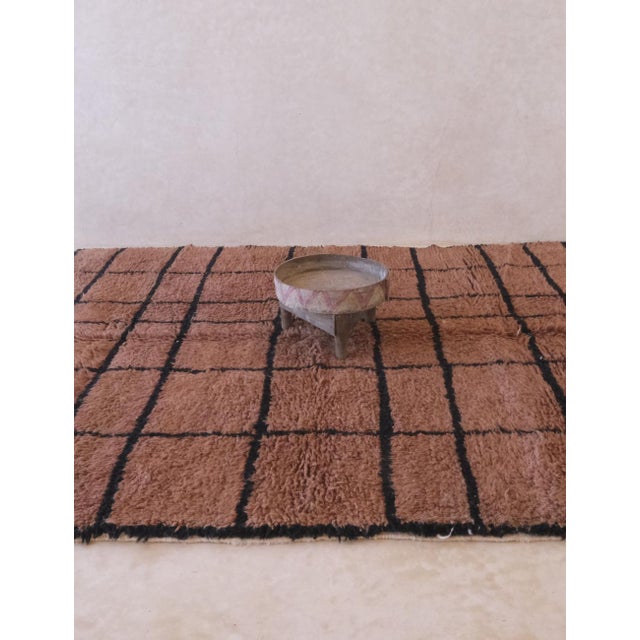 Brown Brown Moroccan Rug - 8.4 X 7 Ft For Sale - Image 8 of 8