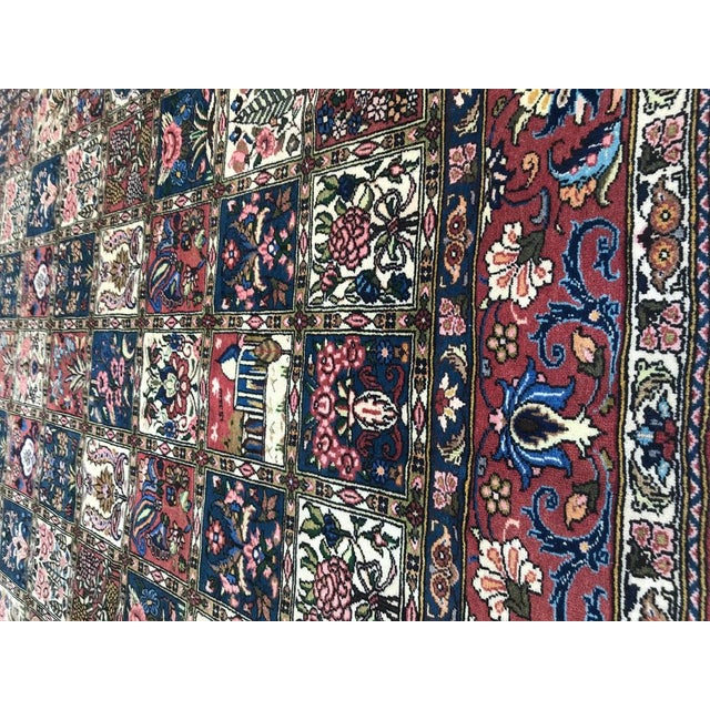 Blue Large Vintage Charshotor Bakhtiar Rug, 1980s For Sale - Image 8 of 18