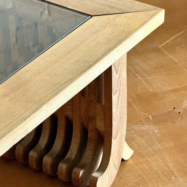 Cerused Ash Fluted Coffee Table For Sale - Image 6 of 9